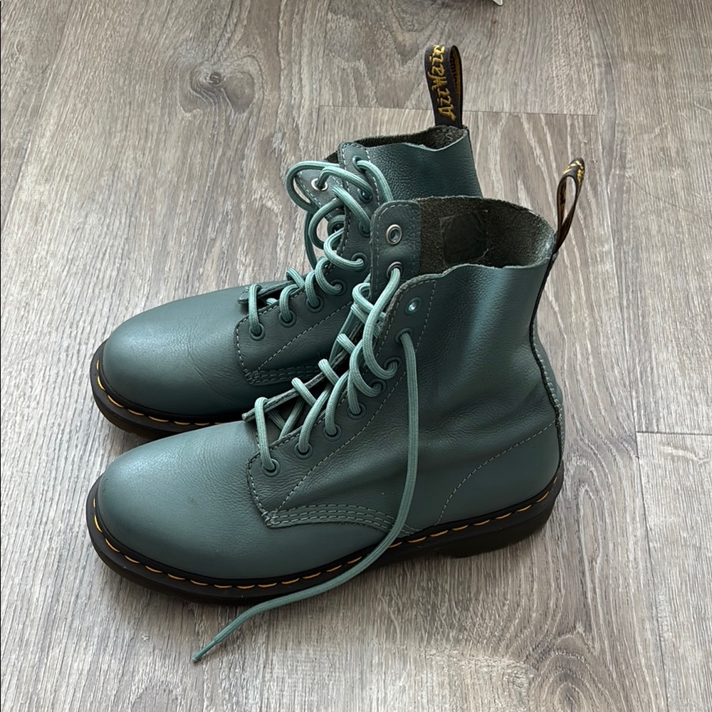 Dr. Martens Teal Leather Boots 1460 Pascal Size 8/39 EU